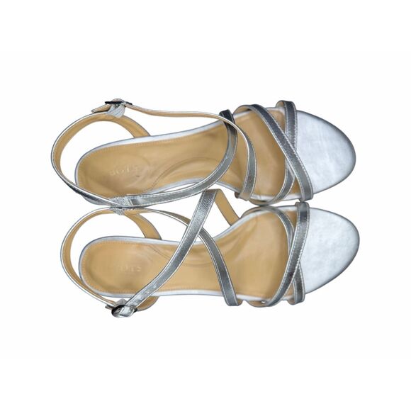 Talbots silver capri strappy sandals- size 9 - Picture 6 of 7